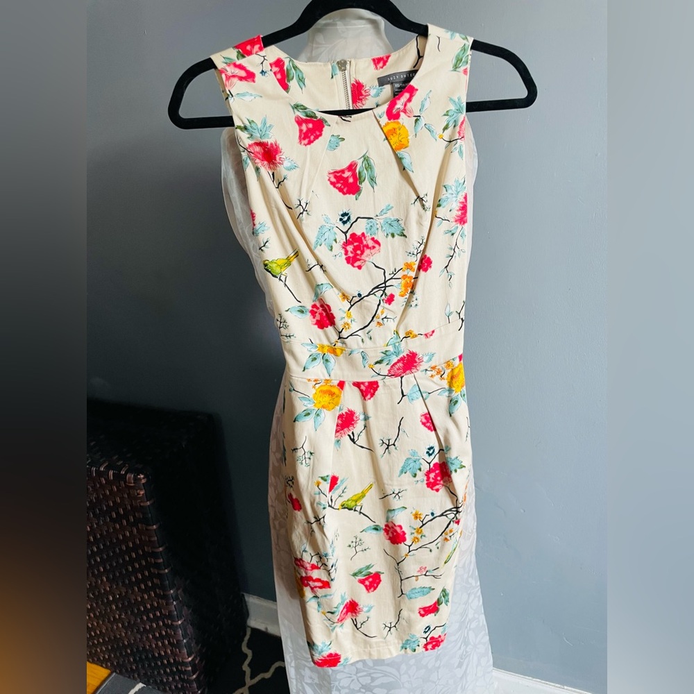 Suzy Shier Pink and Red Sundress Midi